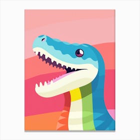 Colourful Dinosaur Mosasaurus 2 Canvas Print