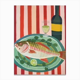 Red Snapper Italian Still Life Painting Canvas Print