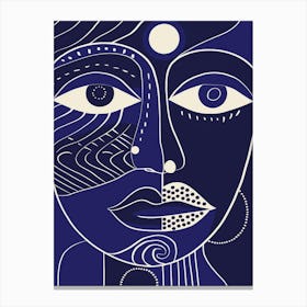 Woman'S Face 124 Canvas Print