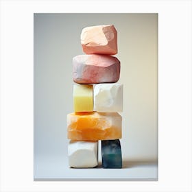 Stack Of Soap, Stone Art 1 Canvas Print