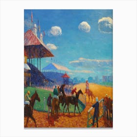 Race Track (1908–1909) Vintage Painting By William James Glackens Canvas Print