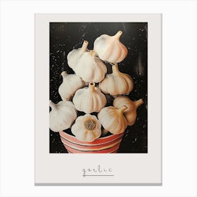 Art Deco Garlic 1 Poster Canvas Print