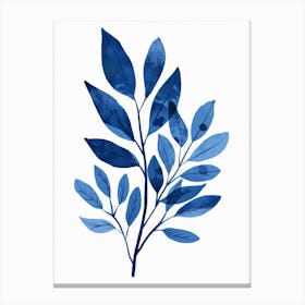 Blue Leaf 8 Canvas Print