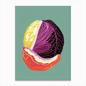 Cabbage Bold Graphic vegetable Canvas Print