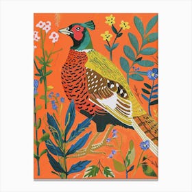 Spring Birds Pheasant 2 Canvas Print
