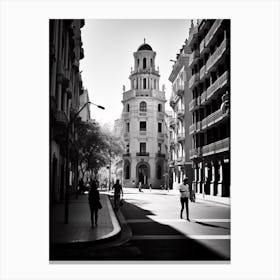 Valencia, Spain, Mediterranean Black And White Photography Analogue 8 Canvas Print