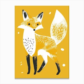 Yellow Arctic Fox 4 Canvas Print