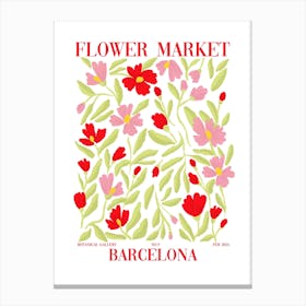 Flower Market Barcelona Canvas Print