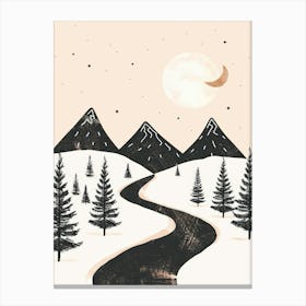 Snowy Road Canvas Print