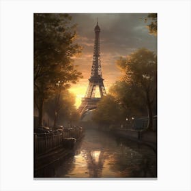 Eiffel Tower Paris France Dominic Davison Style 2 Canvas Print