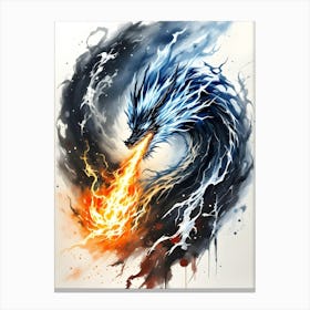 Blaze Of The Sky. Dragon Canvas Print