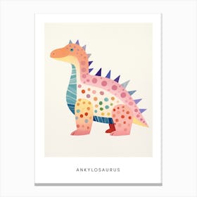 Nursery Dinosaur Art Ankylosaurus 6 Poster Canvas Print