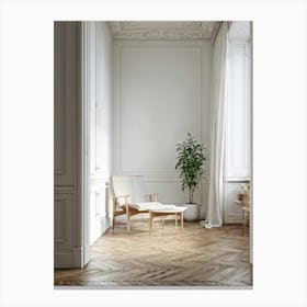 Room With White Walls Canvas Print