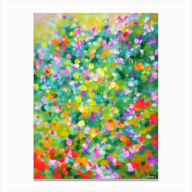 Polka Dot Plant Impressionist Painting Canvas Print