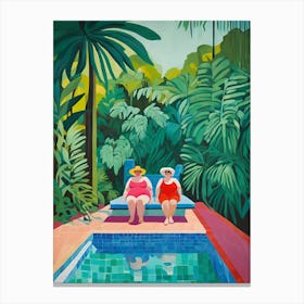 Big Ladies on Jungle Vacation Canvas Print