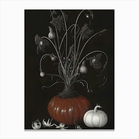 Pumpkins And Garlic Canvas Print