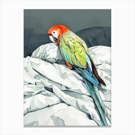 Parrot bird animal illustration art Canvas Print