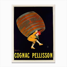 Vintage Pellisson Cognac Poster Canvas Print
