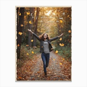 Autumn Greeting Crafted In Hand Drawn Style Rustic Typography Dancing Across The Visual Space Musi (6) Canvas Print