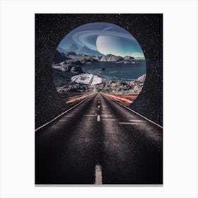 Road To Fantasy Space World Canvas Print