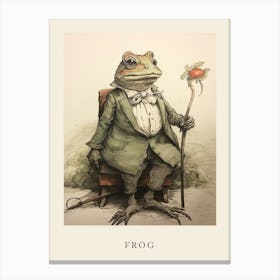 Beatrix Potter Inspired  Animal Watercolour Frog Canvas Print