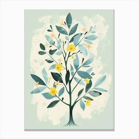 Walnut Tree Flat Illustration 8 Canvas Print