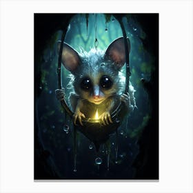 Liquid Otherworldly Hanging Possum  Cuddly Arrogant 1 Canvas Print