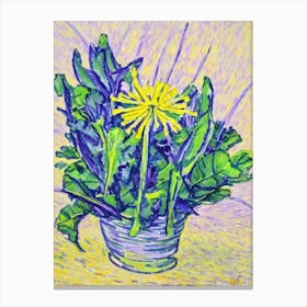 Dandelion Greens Fauvist vegetable Canvas Print