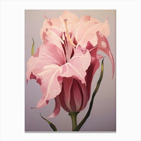 Floral Illustration Gloriosa Lily 2 Canvas Print