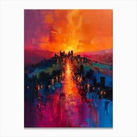 Sunset In London Canvas Print