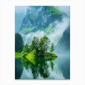 Lake In The Mountains Canvas Print