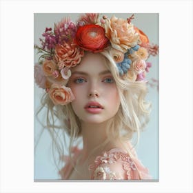 Flower Crown Canvas Print