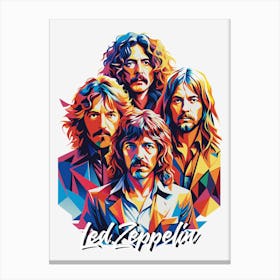 Led Zeppelin 09 Music Icon WPAP Pop Art Style Canvas Print