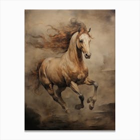 A Horse Painting In The Style Of Fresco Painting 2 Canvas Print