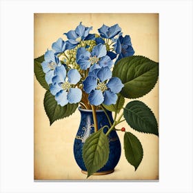 Blue Hydrangeas 1 Canvas Print