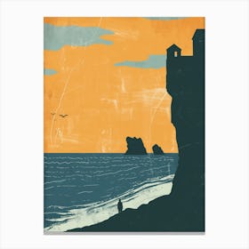 House On The Cliff Canvas Print