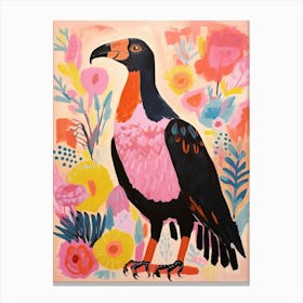 Pink Scandi California Condor 3 Canvas Print