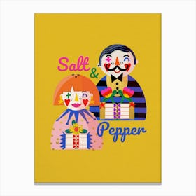 Salt And Pepper Yellow  Canvas Print