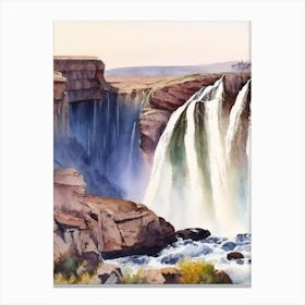 Shoshone Falls, United States Water Colour  (3) Canvas Print