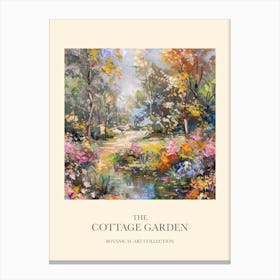 Cottage Garden Poster Floral Tapestry 9 Canvas Print