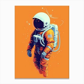 Orange Astronaut Canvas Print