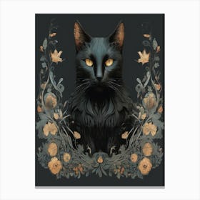 William Morris cat art 1 Canvas Print