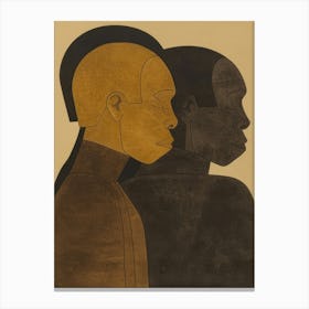 Portrait Of Two Black Men Canvas Print