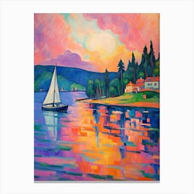 Gig Harbor Washington Retro Pop Art 5 Canvas Print