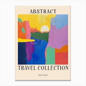 Abstract Travel Collection Poster South Sudan 2 Canvas Print