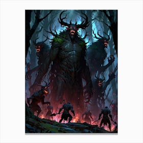 Demons In The Forest 3 Canvas Print
