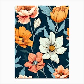 Seamless Floral Pattern 31 Canvas Print