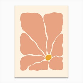 Abstract Flower 02 - Peach Canvas Print
