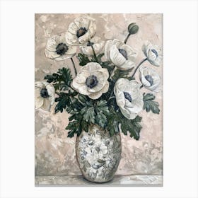 A World Of Flowers Anemone 3 Painting Canvas Print