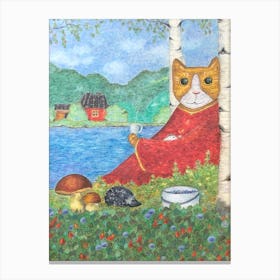 Cat In The Woods Canvas Print